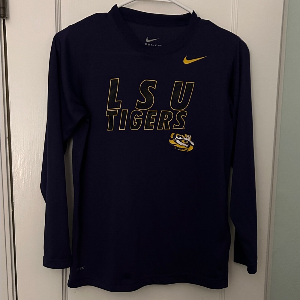 Nike Kids Purple LSU Tigers Long Sleeve Dri-Fit Shirt